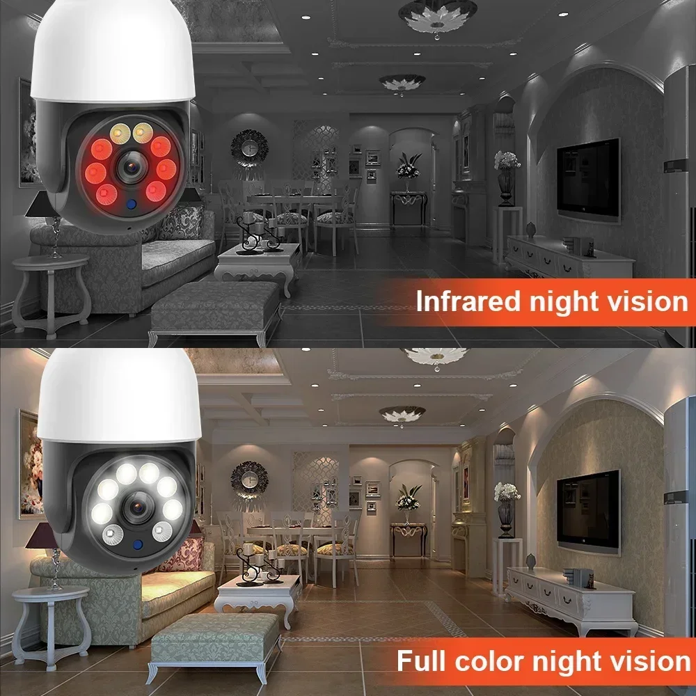 ANSVICAM 5MP Bulb IP WIFI Camera 5G WiFi TUYA Smart Life Alexa Google Home Waterproof Outdoor Night Vision Security Video Camera 6