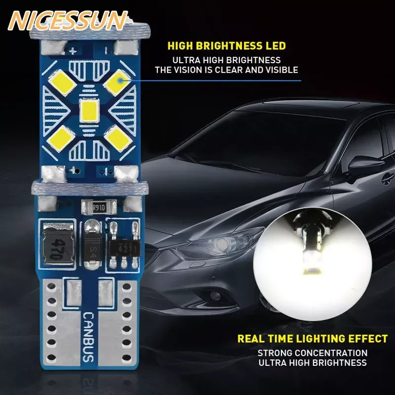 ڵ LED , 194 ȣ Canbus,  2016 SMD, ڵ ׸  ¦, Ʈũ ȣ , T10 W5W, 12V, 24V, 7000K, 2 