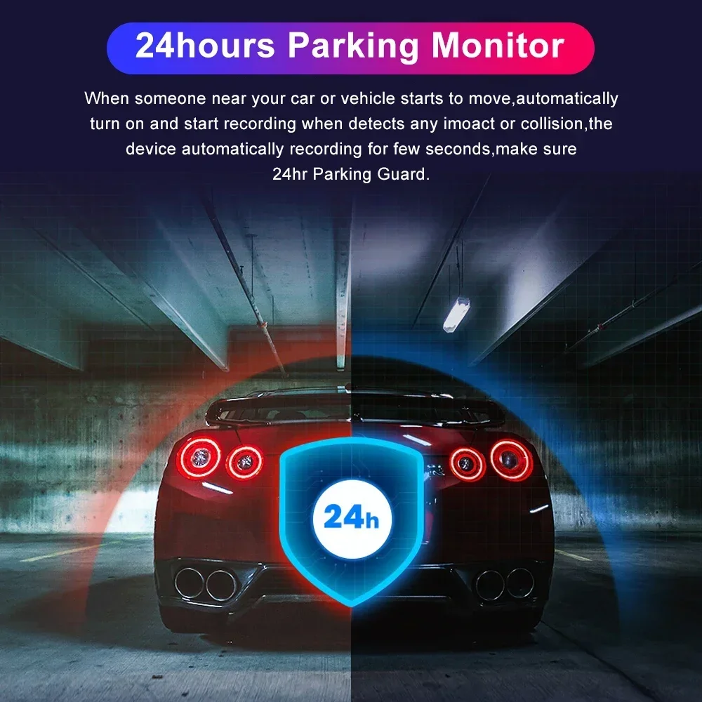 Bluavido 스마트 안드로이드 8.1 자동차 미러 DVR, GPS 네비게이션, HD 1080P 비디오 레코더 카메라, ADAS 32G ROM, 오리지널 브래킷 추가, 4G RAM