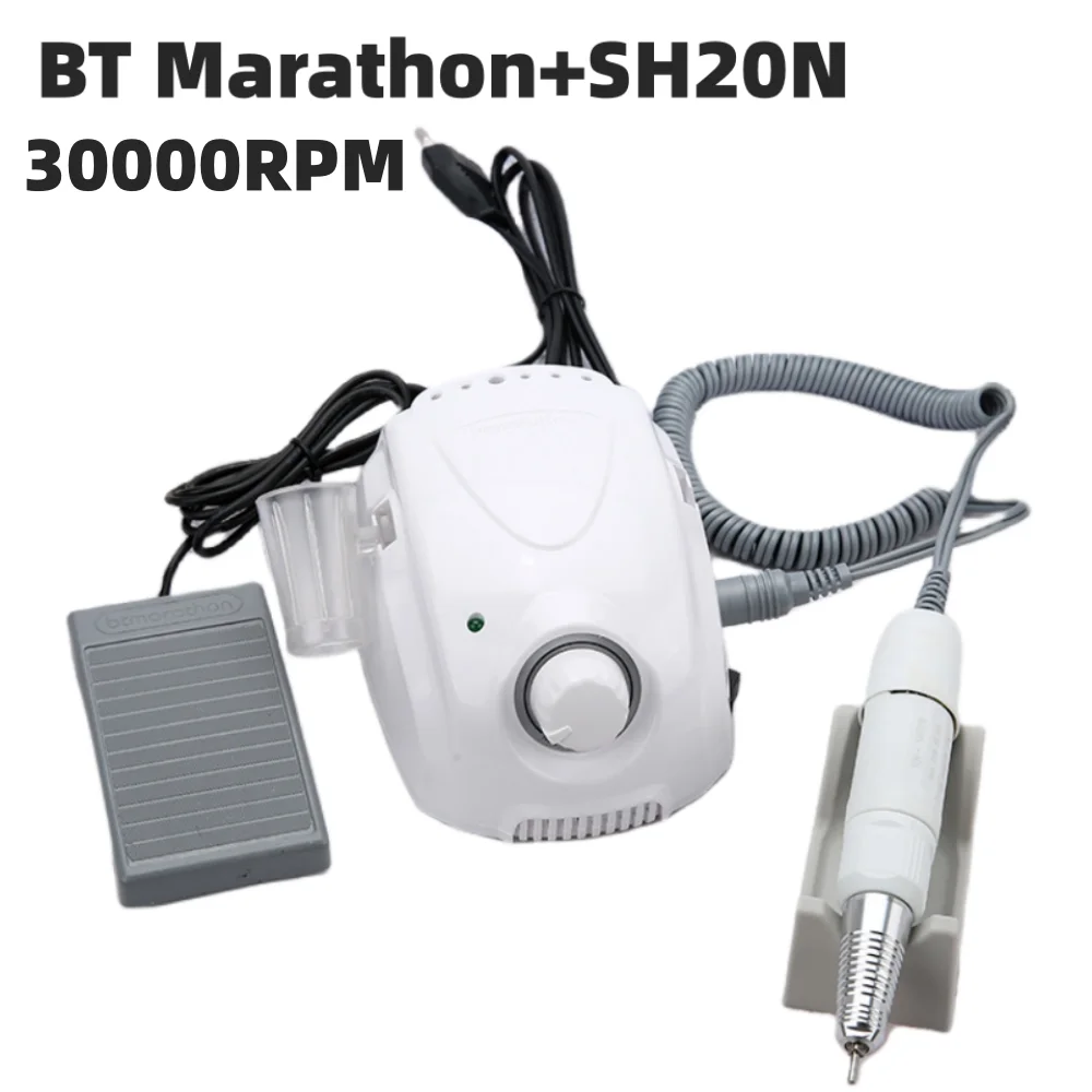 65W BT Marathon Champion-3 Manicure Machine 45K 35K H37L1 H200 Handle Electric Nail Drill Milling Cutter Polishing Nail File Set 4