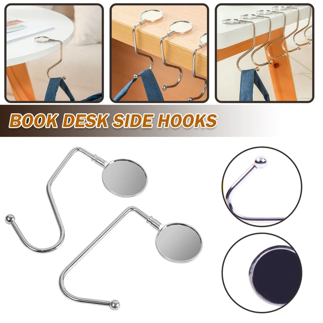 

Portable Bag Holder Purse Handbag Table Desk Hanger Metal Hanging Desk Storage Hook Alloy Handbag Bag Hanger