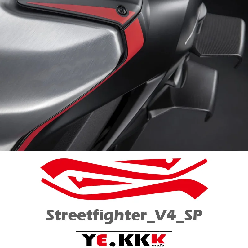 For Ducati Streetfighter V4SP/V4 Tank Sticker Decal Design PANIGALE SP Customizable Colors Red Matt Black Matt Red