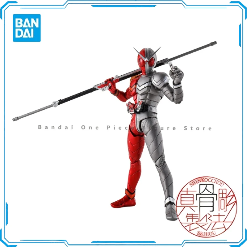 

In Stock Original Bandai SHF Real Bone Sculpture Kamen Rider W Fanatic Metal Form Action Figure Gift Ornament Anime Toy Model