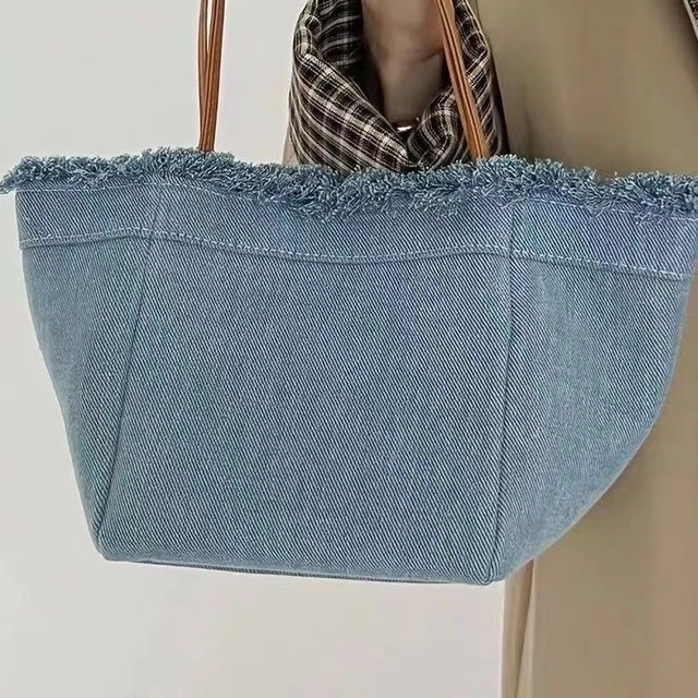 Denim Woven Totes Bag Luxury Designer Canvas Handbag Fashion Large Capacity  Jeans Woven Tote Bag 2022 Autumn Winter Shoulder Bag - AliExpress