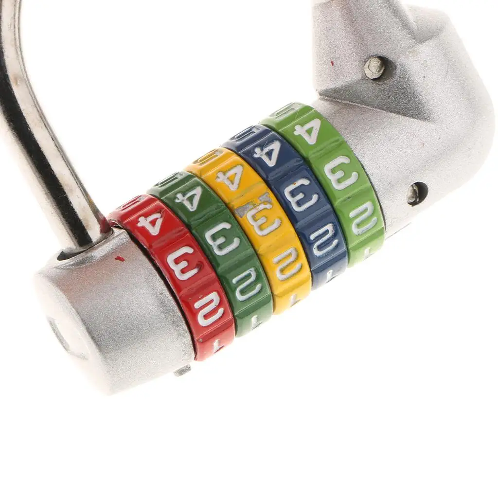 Zinc Alloy Resettable 5 Dial Password Padlock Combination Lock Suitcase Mini Luggage Security Lock for Travel Bag