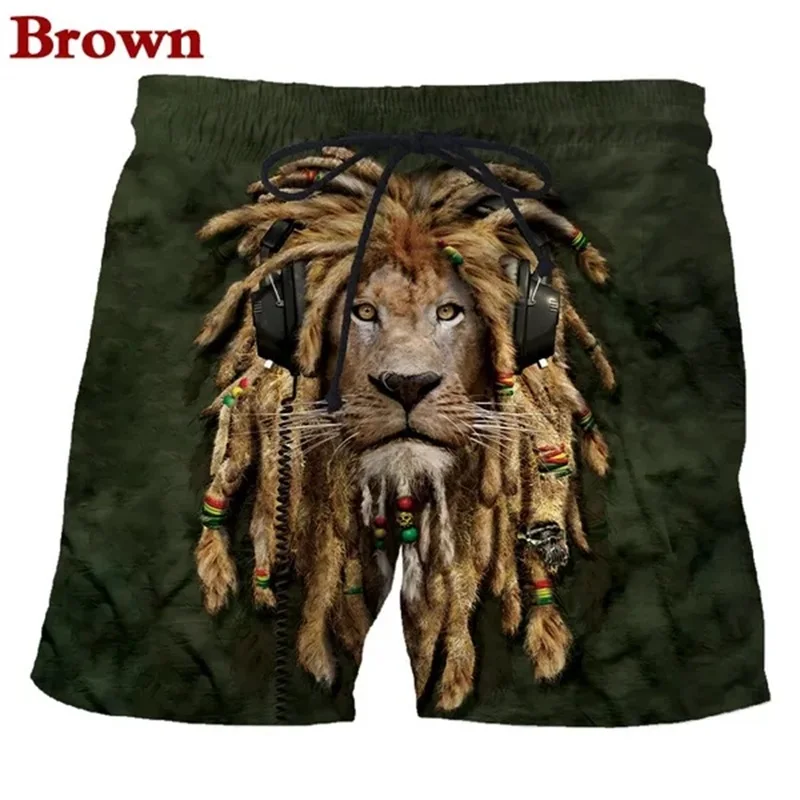 thumbnail image 1 of Pantalones cortos de playa con estampado 3D para Hombre, ropa de calle informal con patrón de animales, Verano, 1 of 3