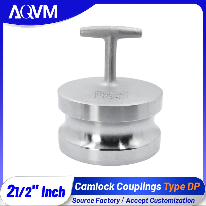 DP DN65 Camlock Plug 2.5 Inch SS304 Heavy Duty Industrial Hose Coupler End Cap Quick Release Sealing