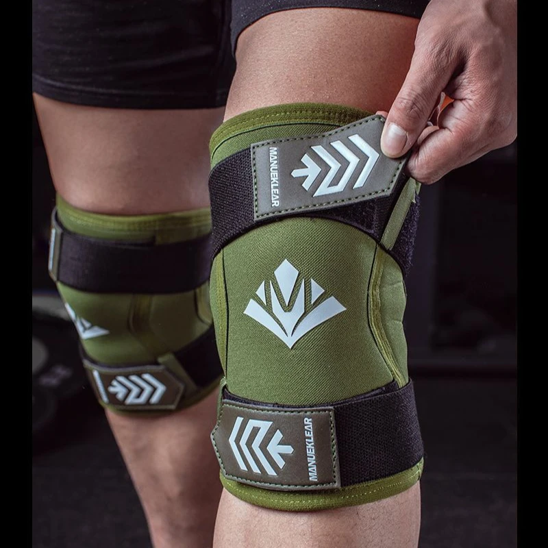 Knee Support Knee Support Sleeve Knee Brace Adjustable Hook&loop Compression Fitness Training Squat Equipment Bodybuilding Strength Lifting