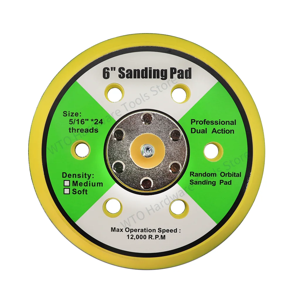 Tampone abrasivo DA da 6 pollici 150 mm Tampone di supporto per
