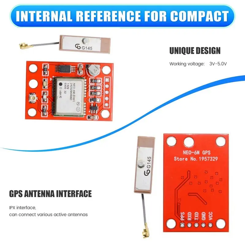 AS95-GY-NEO6MV2 비행 제어 GPS 모듈 NEO6MV2 비행 컨트롤러 보드 APM2.5 IPX GSM GPS 안테나 비행 제어 모듈