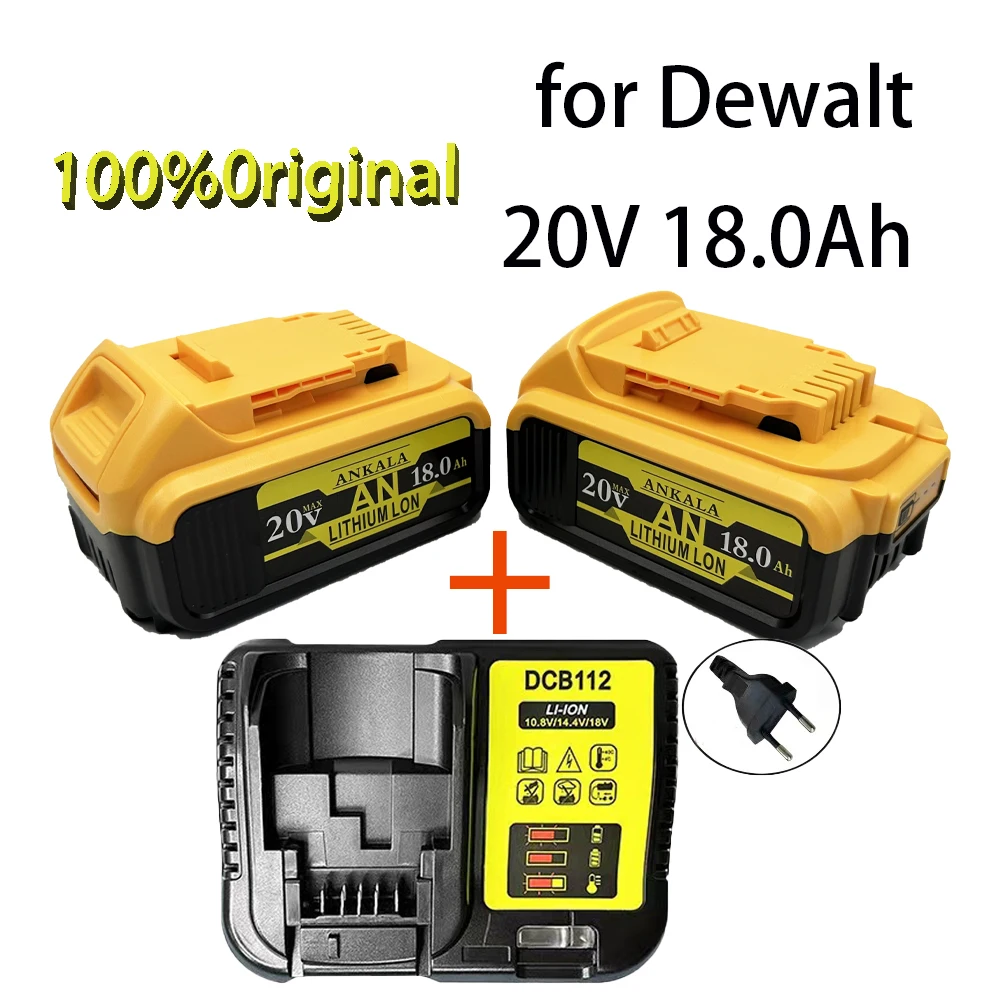 20V for Dewalt Power Tool Battery DCB206 20V 18.0Ah Battery DCB206 DCB205 DCB200 100% Original rechargeable battery