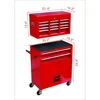 Rolling Tool Chest, Detachable Top, Mechanic Tool Organizer Box for Garage Repair Shop and Workshop, Tool Cabinet w/Lock & Key 3