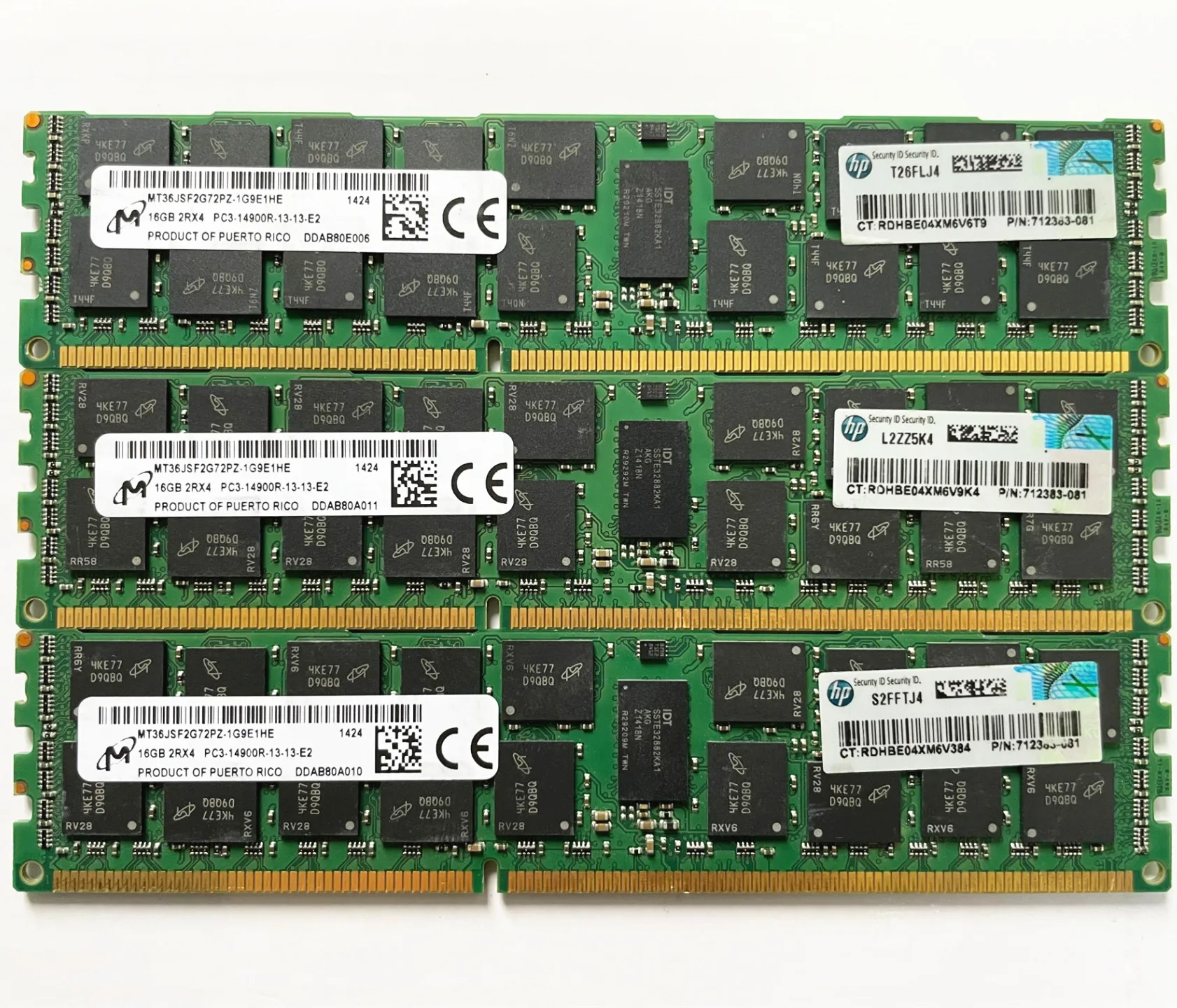 Micron 16GB DDR3-1866MHZ  PC3-14900R 2RX4 REGISTERED ECC REG MEMORY Server Ram 