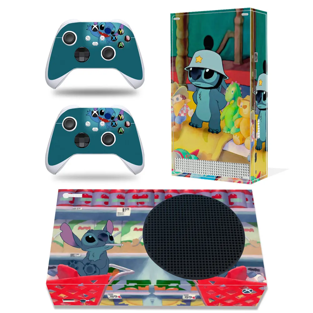 Disney Stitch Mickey Decal Cover for Xbox Series X Console and 2 Controllers Xbox Series X Skin Sticker Vinyl 