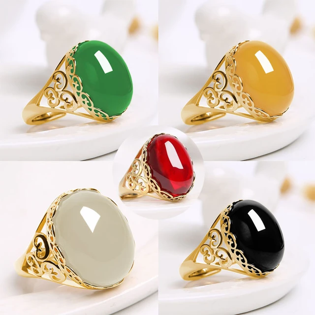 Buy Original Impon Gold Finish Cute White Stone Ladies Ring Design