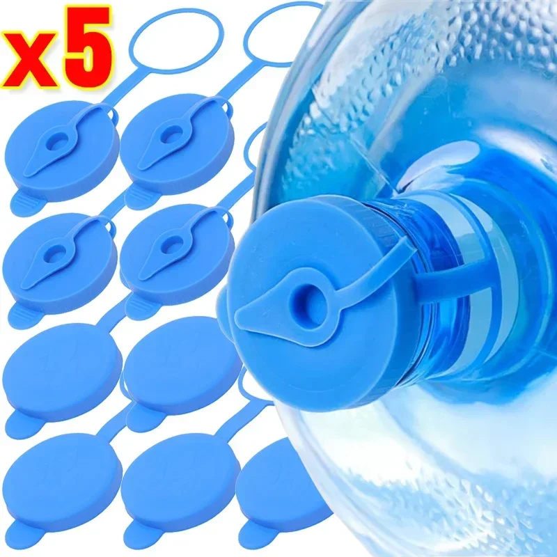 Description Picture 3 of item5/1Pcs Replacement Water Bottle Cover Reusable Food Grade Silicone Lid 5 Gallon Water Bottle Lids With Leak-proof Inner Plugs