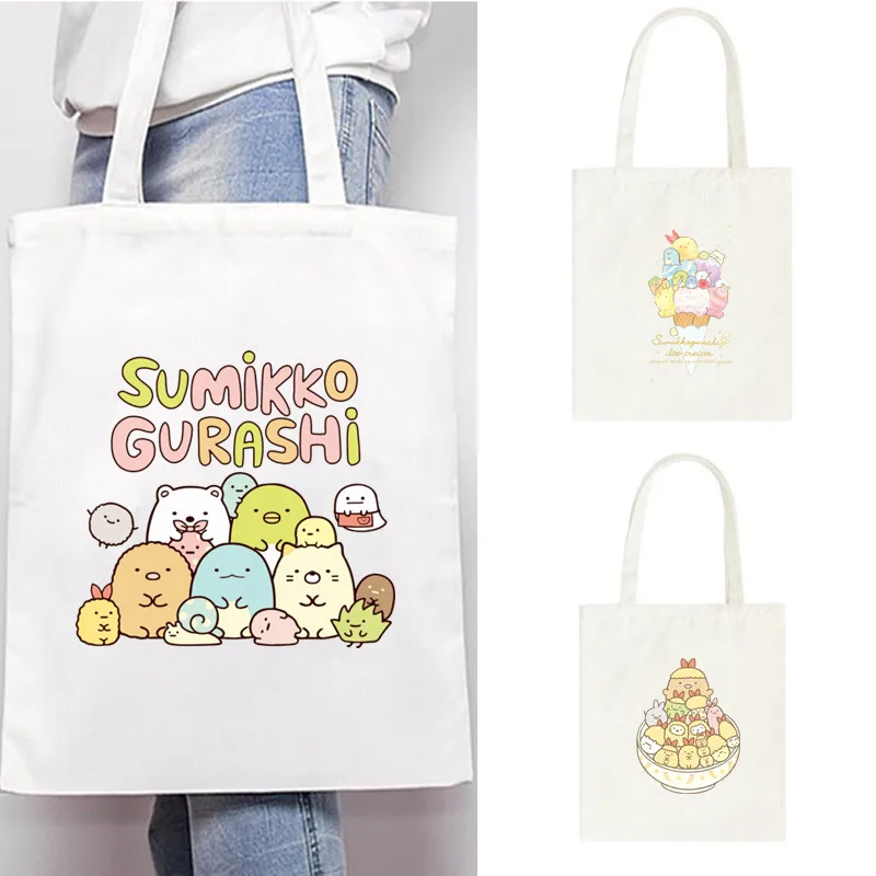 

Женская Холщовая Сумка для покупок Sumikko Gurashi с принтом