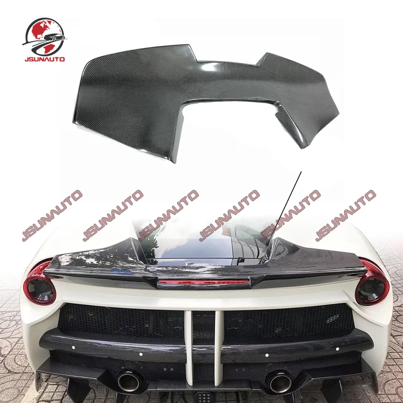 

For Ferrari 488 GTB Spider Carbon Fiber Spoiler FRP Rear Lip Trunk Wing Body Kit For Ferrari 488 2015-2020 Body Kit