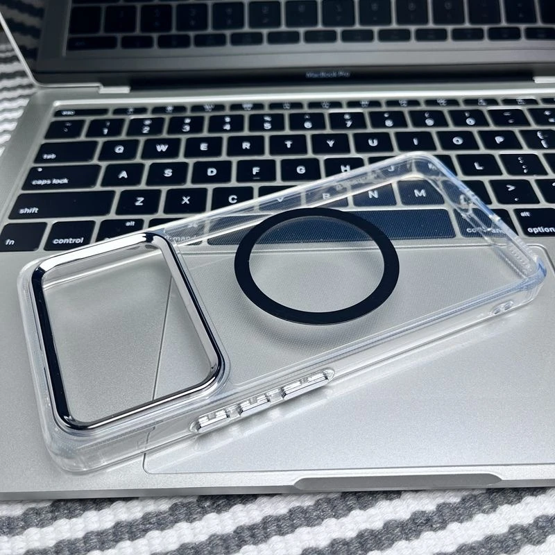 Magnetic Shockproof Transparent Phone Case with MagSafe Compatibility