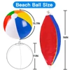 Rainbow Beach Balls With Air Pump Rainbow Inflatable Swimming Pool Water Games Toys for Kids Summer Beach Party Supplies Decor 6