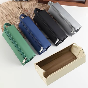 1 pz Giappone Kokuyo Astuccio Folio Astuccio per cancelleria di grande capacità Astuccio per matite per studenti Quadrato in tela di silicone Cancelleria scolastica