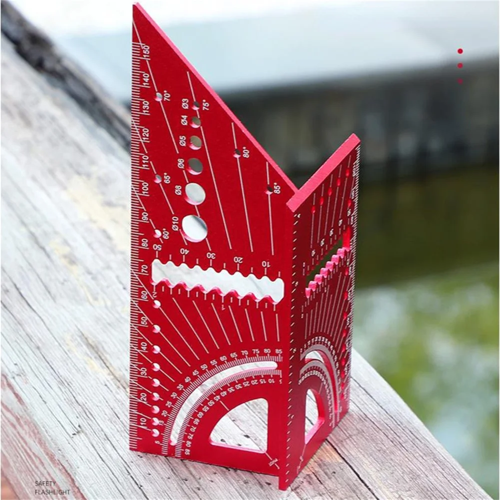 

Woodworking Square Size Ruler 3D Mitre Angle 45 Degree /90 Degree Portable T-type Carpenter Layout Gauge Measuring Tools For Woo