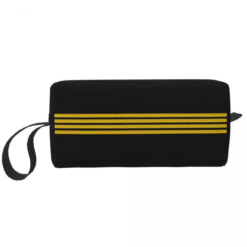 

Born To Fly Captain Stripes Toiletry Bag Flight Pilot Aviation Aviator Cosmetic Makeup Organizer Lady Beauty Storage Dopp Kit