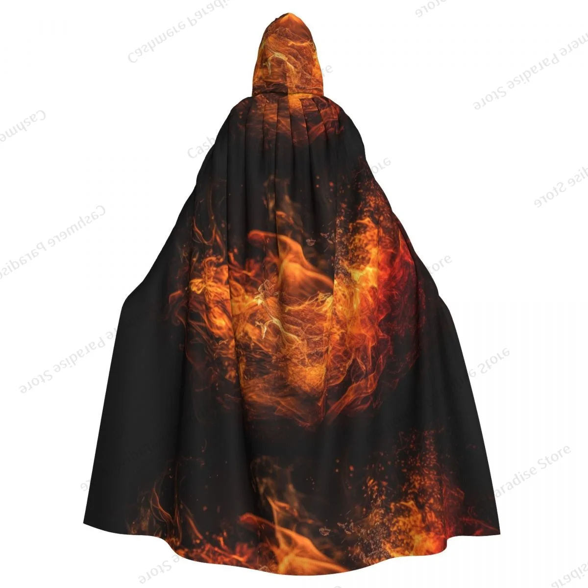 

Long Cape Cloak Glowing Bonfire Burning Hooded Cloak Coat Hoodies Elf Purim