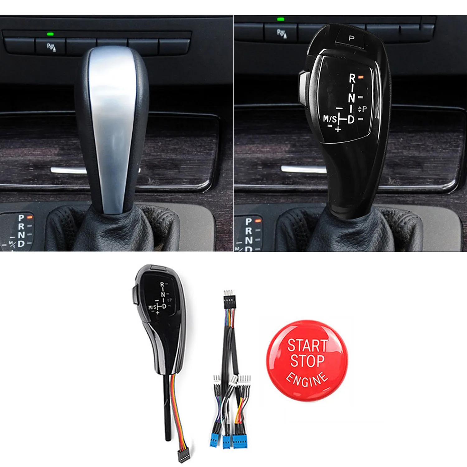 

Automatic LED Shift Knob Gear Shifter For BMW E90 E91 E92 E93 F30 E81 E84 E87 E89 Gear Shift Knob with Start Stop Button