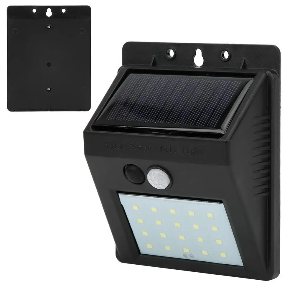 Description Picture 3 of itemSolar Sensor Wall Lamp 20LED for Outdoor Yard Corridor Driveways Porches Garden Security PIR Sensor + Light Control
