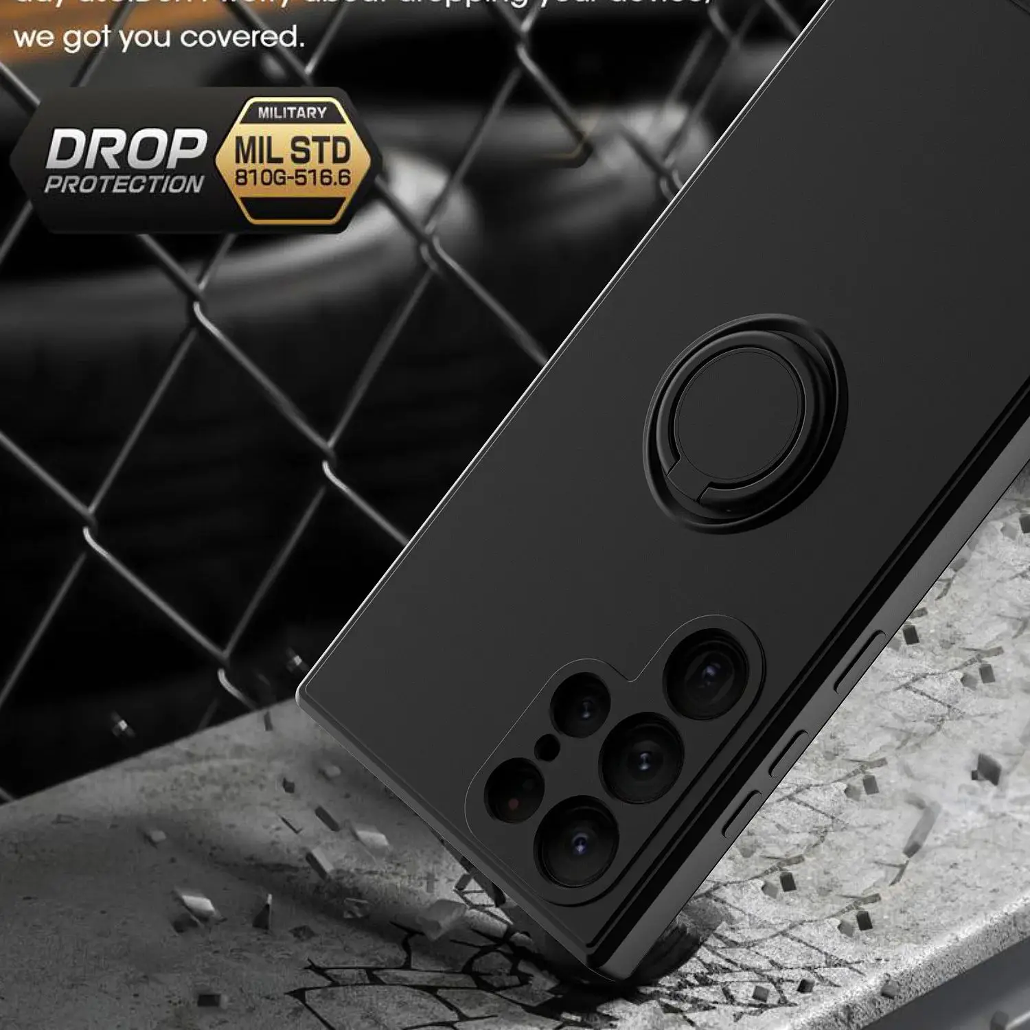 Magnetic Finger Ring Stand Silicone Phone Case Cover