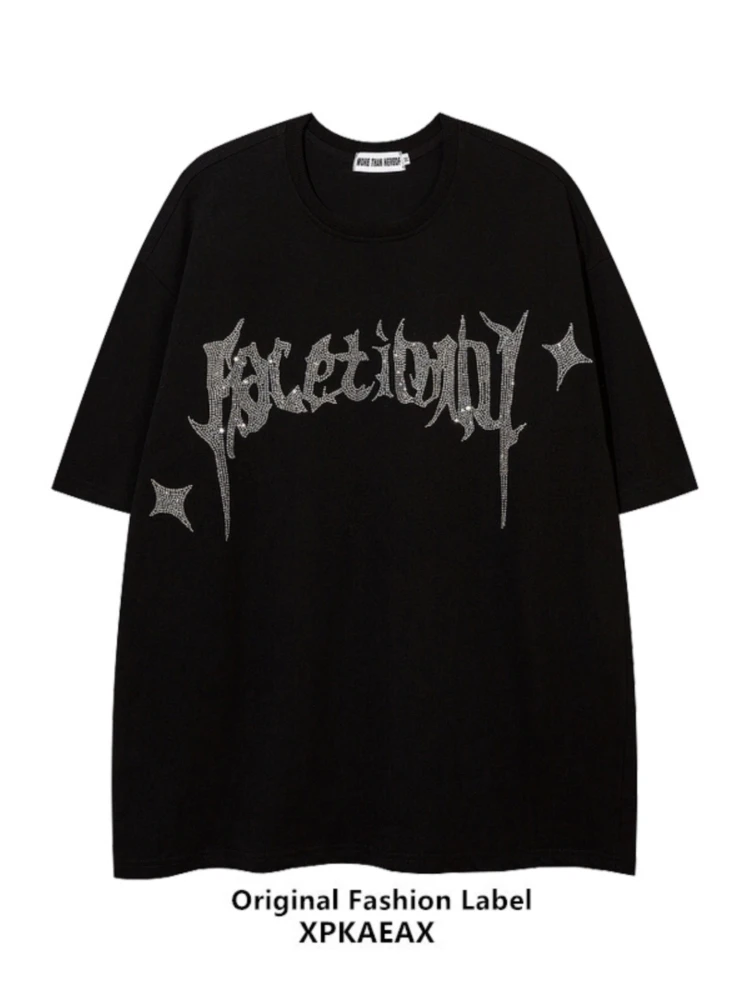 

Short-Sleeved Shirt Men's Loose Casual Cotton Trendy National Fashion Letter Printing High Street Men's and Women's Same Style