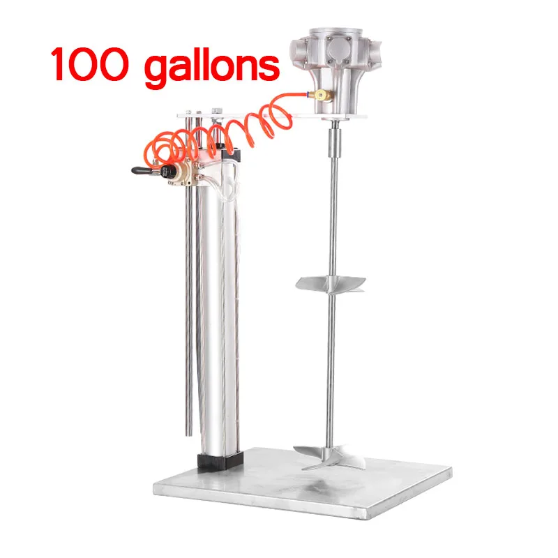 

100 Gallon 1/2HP Pneumatic Paint Mixer Stirrer For 200-1000 Liter Tank Agitated Machine Agitator Deposit 50 Gallon Dispersion