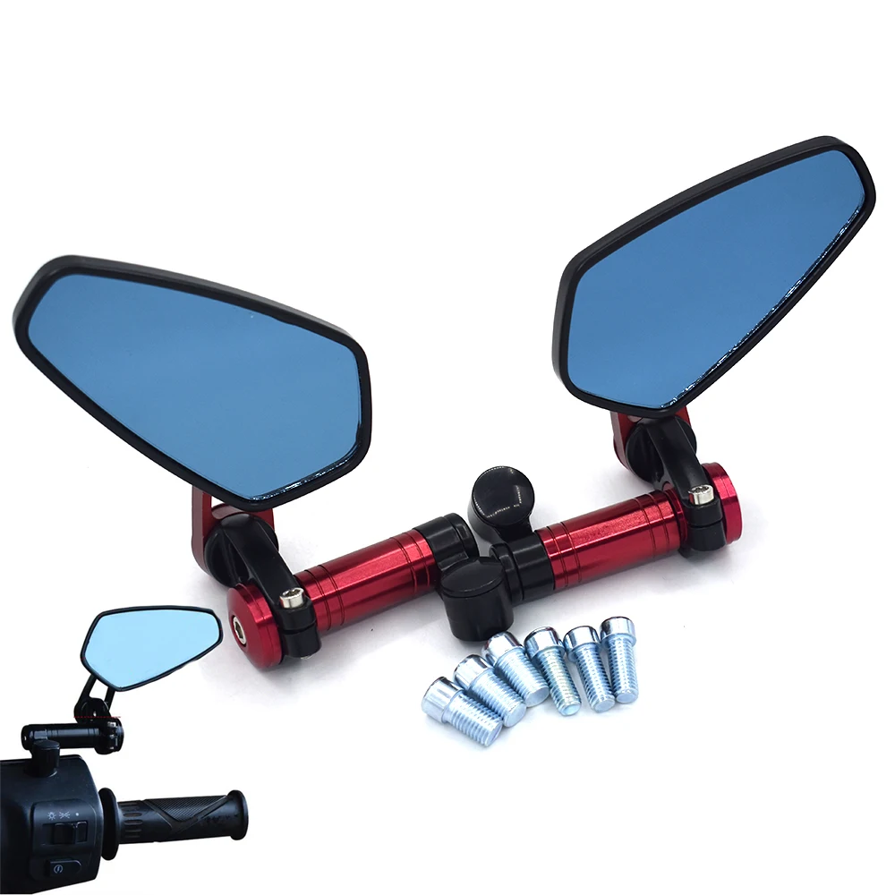 Specchietto Retrovisore Moto Universale Specchio Convesso Antiriflesso Blu Per Ktm 200 Duke 390 Duke 690 Duke/R 990 Super Duke/R 690