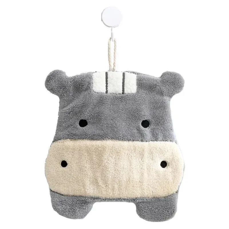 New Cartoon Little Fox Towel Cute Children Hang Type Thickened Absorbent Hand Cloth Bathroom Quick-drying Cloth 5