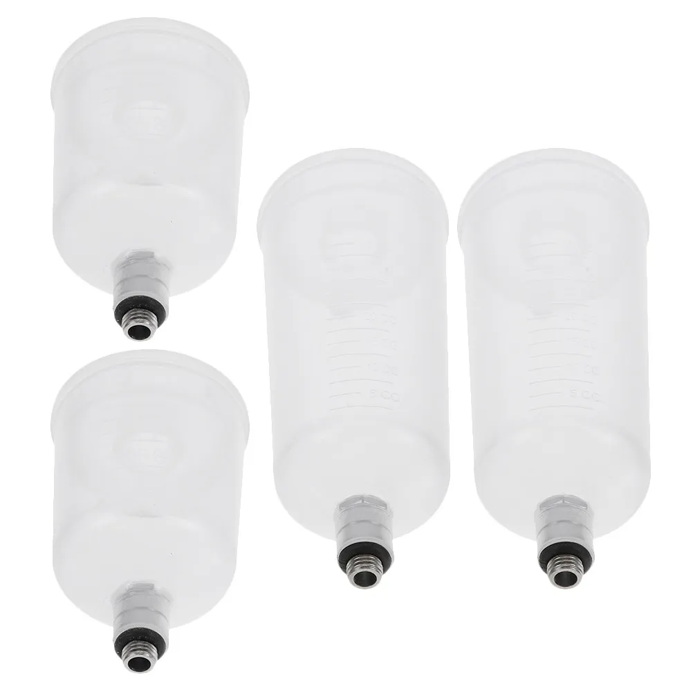 4Pcs 에어브러시 분할형 페인트 용기 교체 가능한 투명 안료 컵 네일 아트 일러스트레이션을 위한 분리형 페인트 병