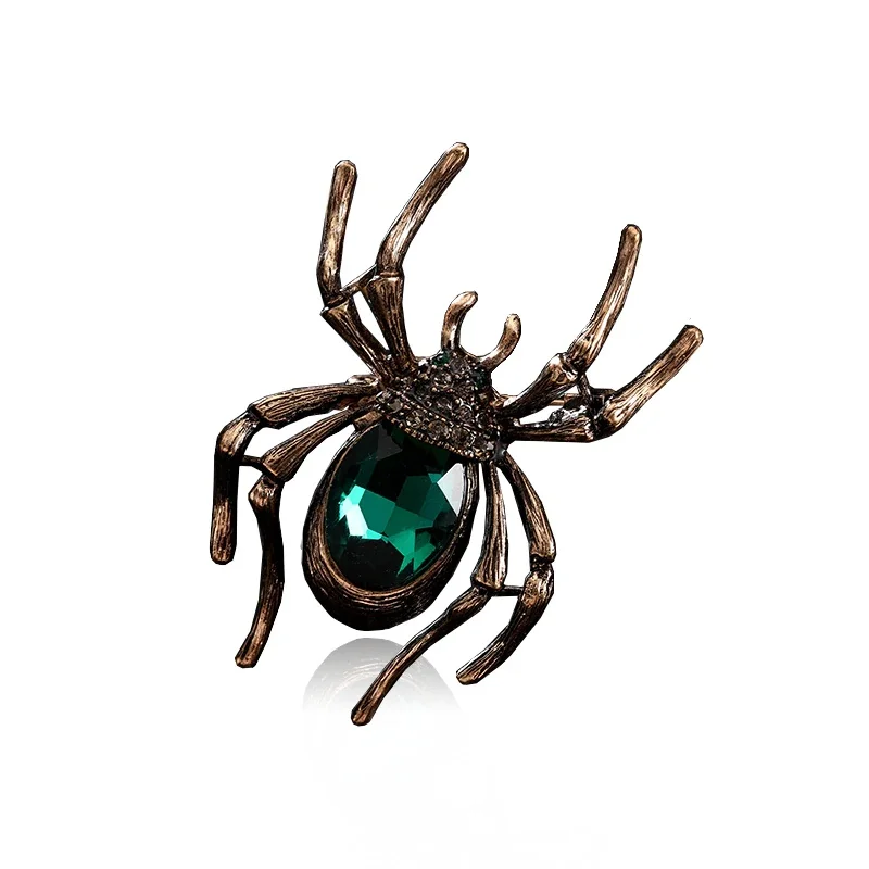 SKEDS ヴィンテージクリスタルクラシックスパイダー昆虫ブローチ