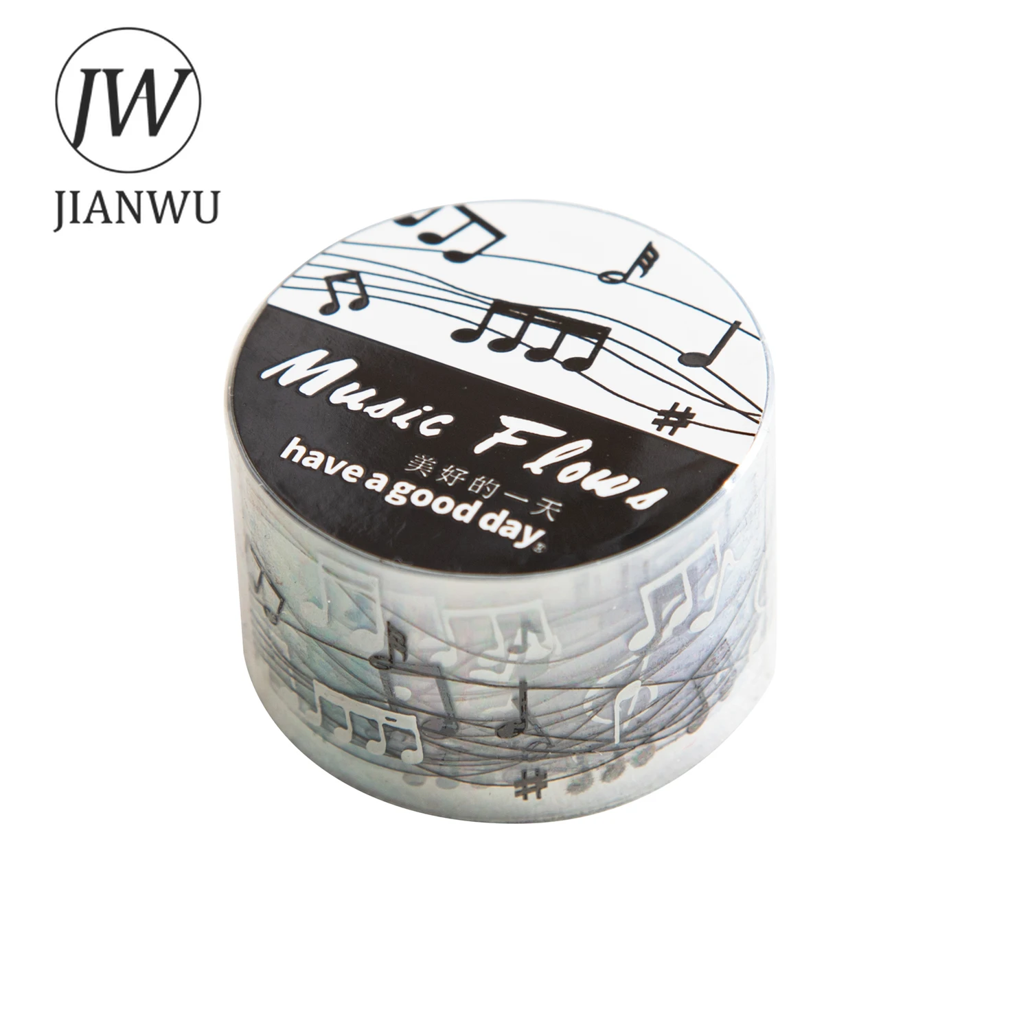 JIANWU Music Flows 시리즈 빈티지 악보 풍경 소재 콜라주 스크랩북 PET 테이프 크리에이티브 DIY 저널 문구류
