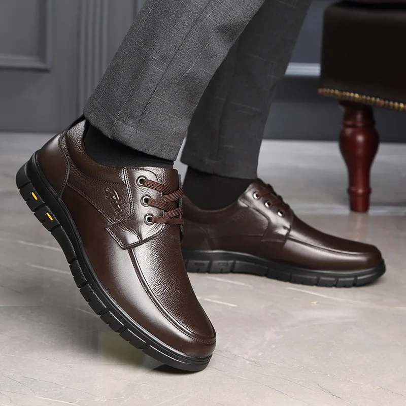 

Handmade Men Shoes Genuine Leather Casual Shoes For Men Flat Platform Walking Shoes Outdoor Footwear Loafers Breathable Sneakers