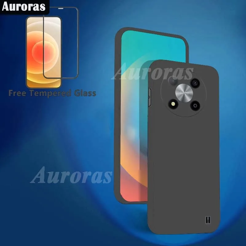 Auroras Per Custodia Zte Blade A73 5G Con Protezione Dello Schermo Guscio In Silicone Opaco Per Zte Blade A71 A72 5G Cover Posteriore
