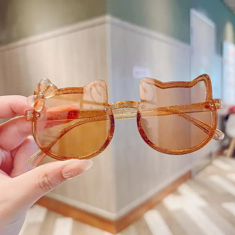 Children Fashion Sunglasses Cute Girl Cartoon Cat Sun Glasses Cute Baby Outdoor Shading Fashion Eyewear UV400 Oculos De Sol kids sunglasses children sunglasses
