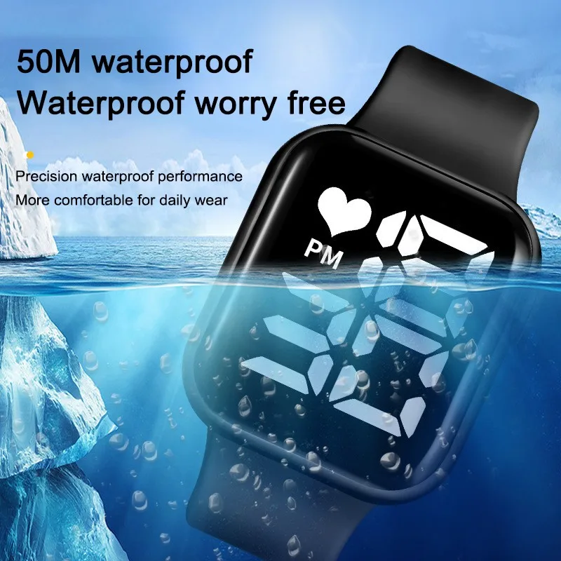 Sports kids watches boys girls watch free shipping Waterproof Y1Led Digital Watch Ultra-light Silicone Strap Child Simple Watch