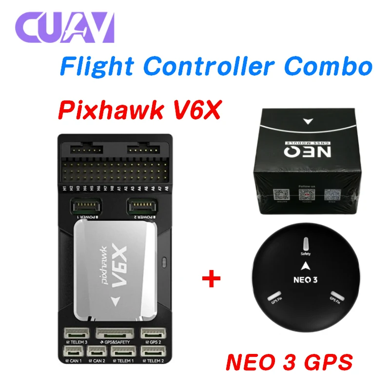 

Полетный контроллер CUAV Pixhawk V6X с амортизаторами, встроенный 100M Ethernet для дистанционного управления, многовинтовой неподвижной Дрон