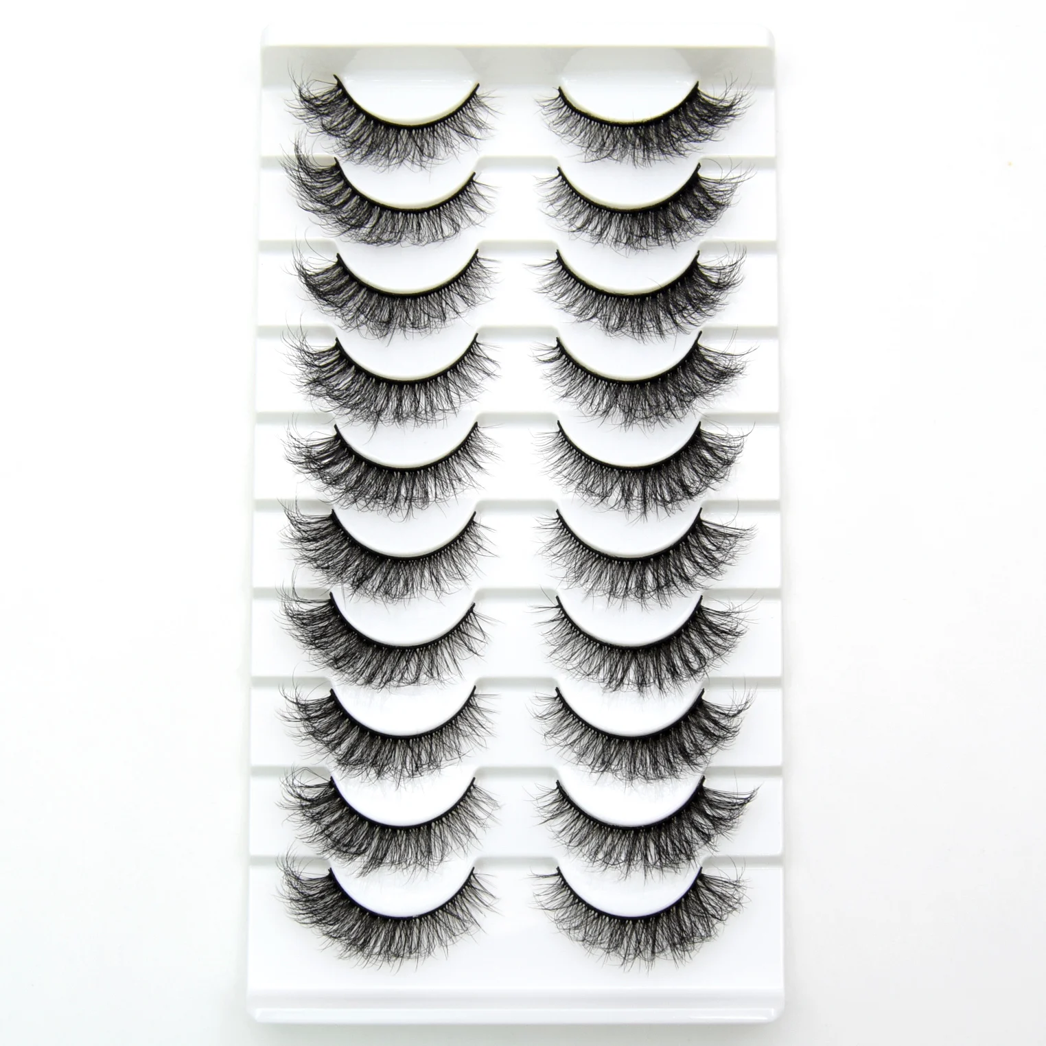 10 Pairs Faux Mink Eyelashes Handmade False Eyelashes Natural Nude Makeup Simulation Cross Messy Eye 3D Curly fake eyelashes false eyelashes