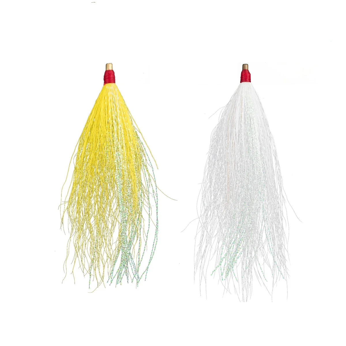 5Pcs Bucktail Teaser Fishing Lure Saltwater Per Bucktail Jig Fishing Rig Fluke Flounder Rig Bass Trout Esca Fai Da Te