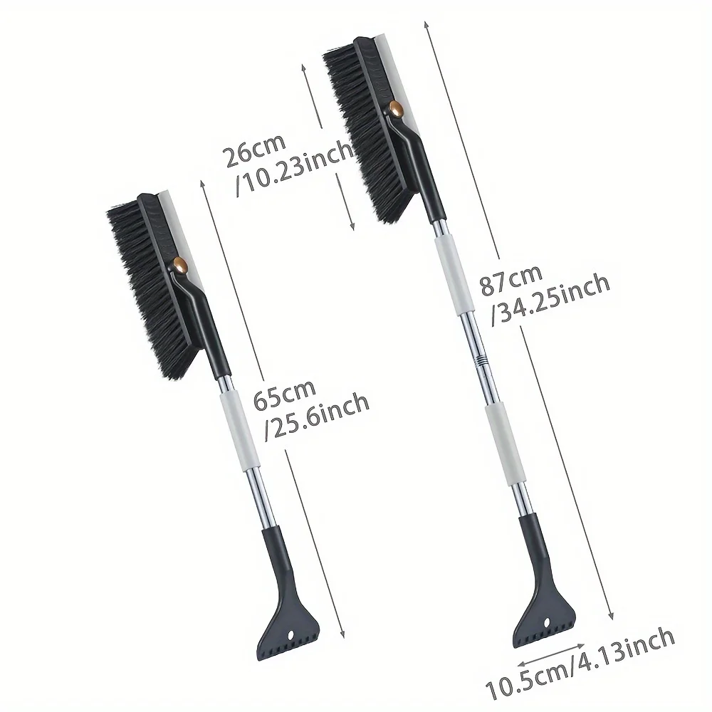 New Car Multi-function Snow Shovel Three-in-one Stainless Steel Snow Brush Winter Car De-icing Brush Scraping Ice Shovels