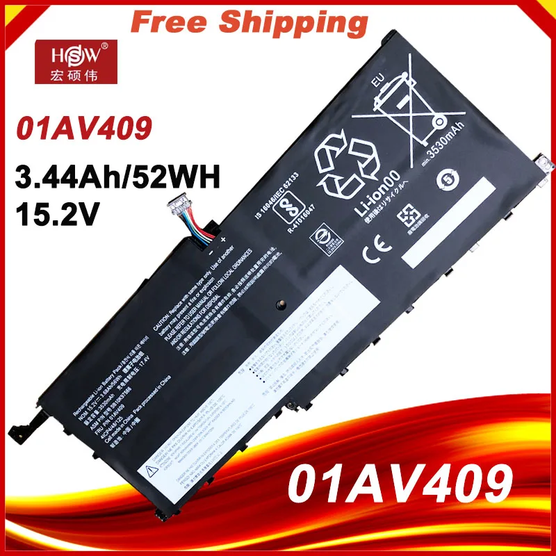 01AV439 batería para portátil Lenovo ThinkPad X1 Carbon Gen 4 (2016) X1