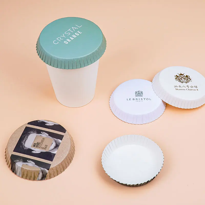 100PCs Disposable Paper Cup Lids Drinking Paper Cup Covers Coffee Tea Lids Restaurant Hotel Supplies