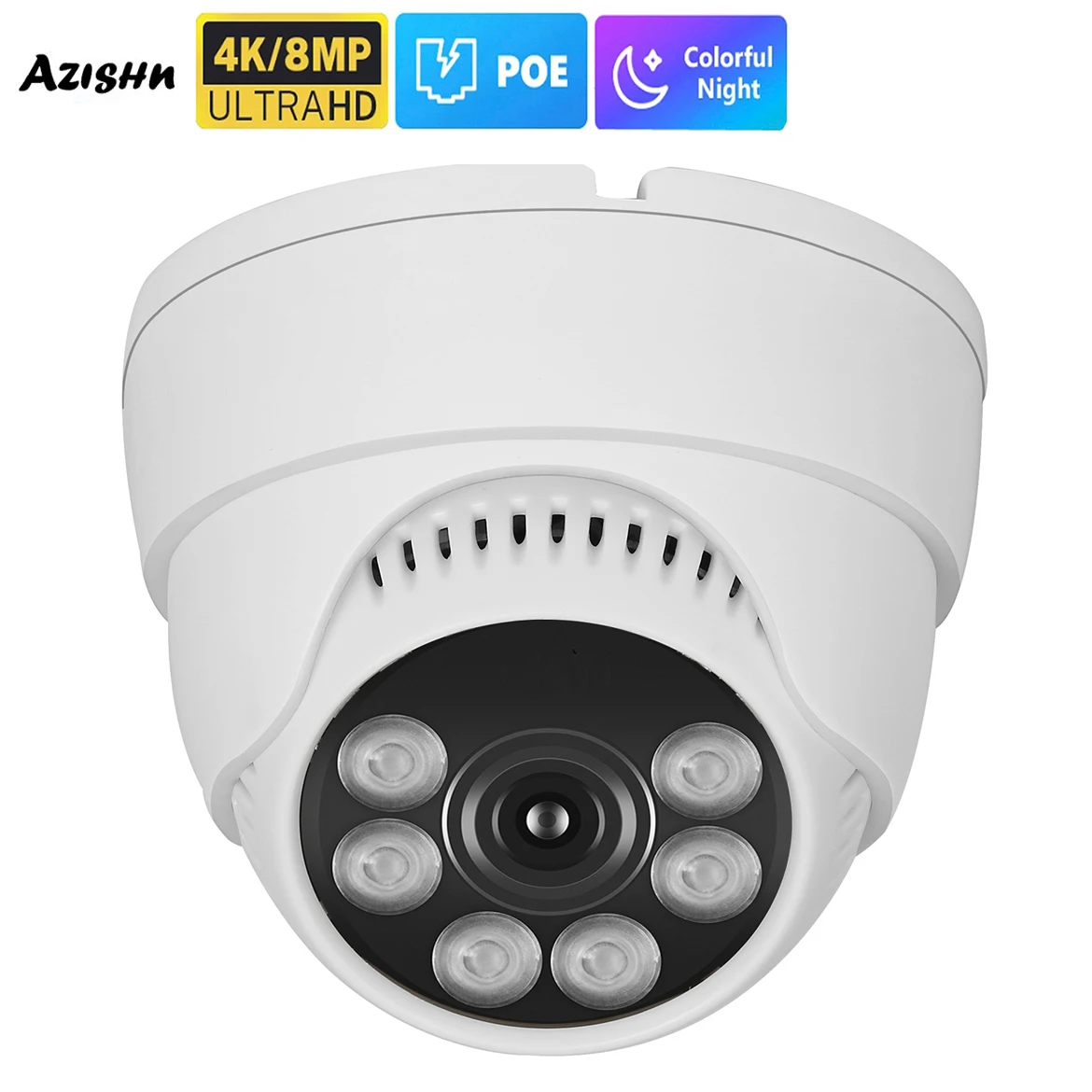 

Wide Angle 2.8mm 4K 8MP IP Camera Audio indoor POE H.265 Onvlf Dome CCTV Home 5MP 4MP Color Night Vision Security Camera