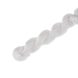 Braided Polyester Thread Cords for DIY Crafts and Sewing (White)